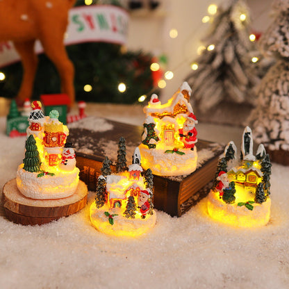 Weihnachtliche Miniaturbeleuchtung mit Schneeszenen Brehn