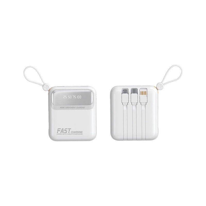 Tragbare Powerbank mit Integrierten Kabeln und Multifunktionalem Ladeanschluss Brehn