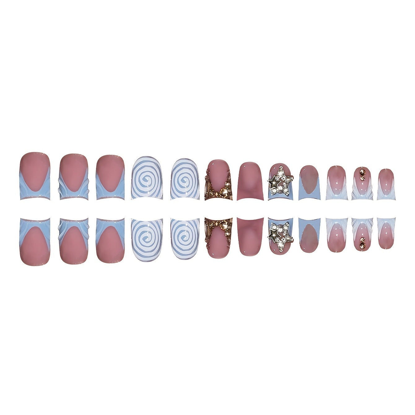Dekoratives Press-On Nagelkunst Set Brehn