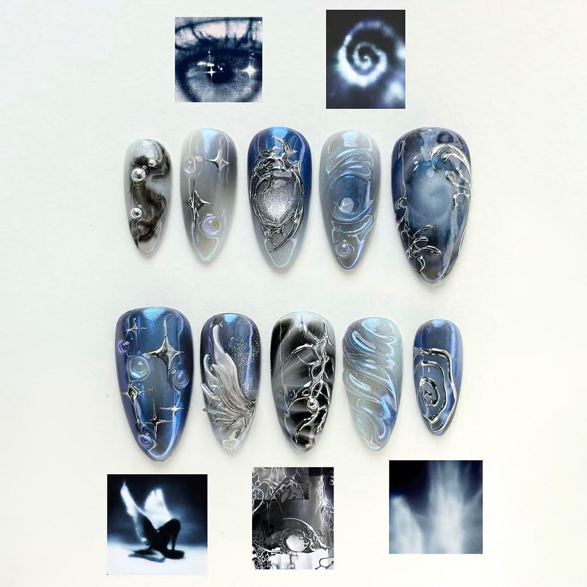 Kunstnagelset mit Eleganten Designs Brehn