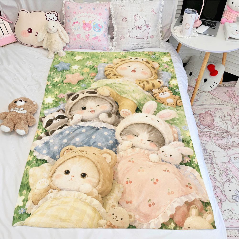 Gemütliche Plüschdecke mit Tiermotiv