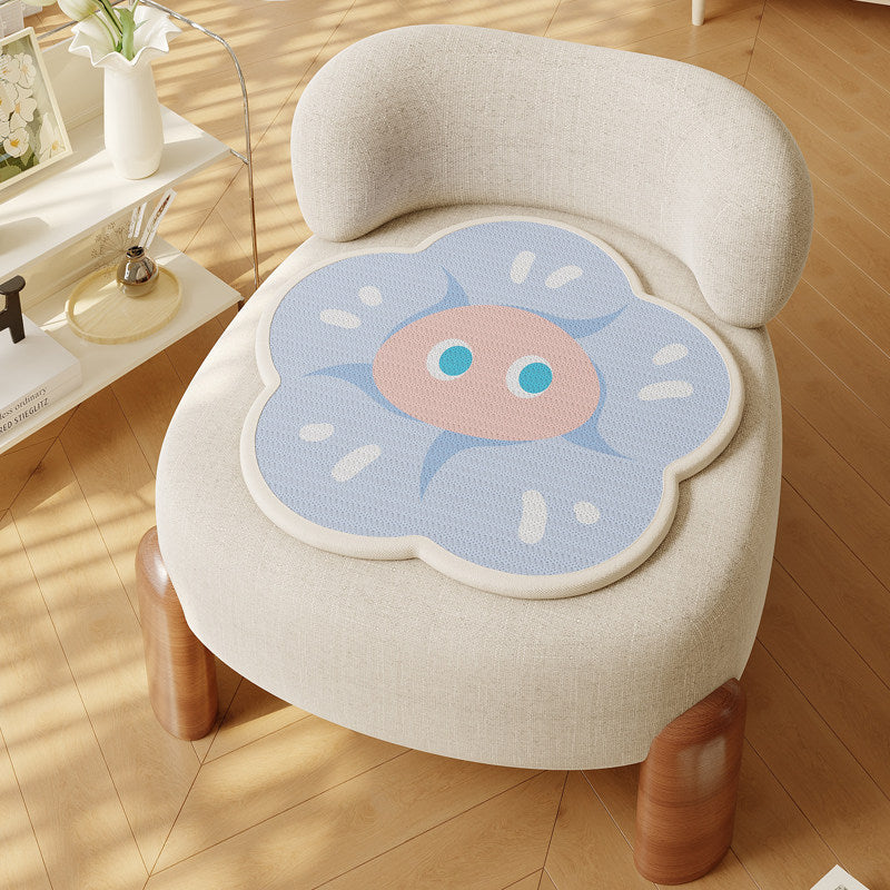 Contoured Flower-Shaped Memory Foam Seat Cushion with Non-Slip Base