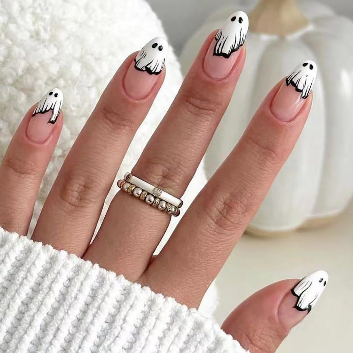 Ghost-Themen Press-on Nagelkunst Brehn