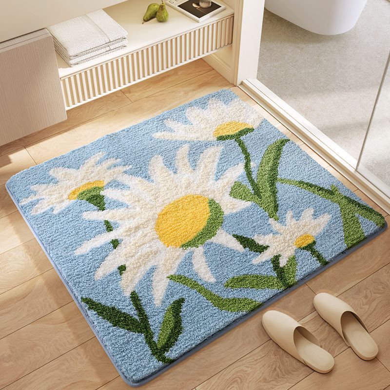 Dekorativer Floral Muster Badteppich