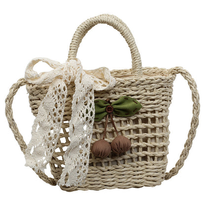 Handgefertigte Strohtasche