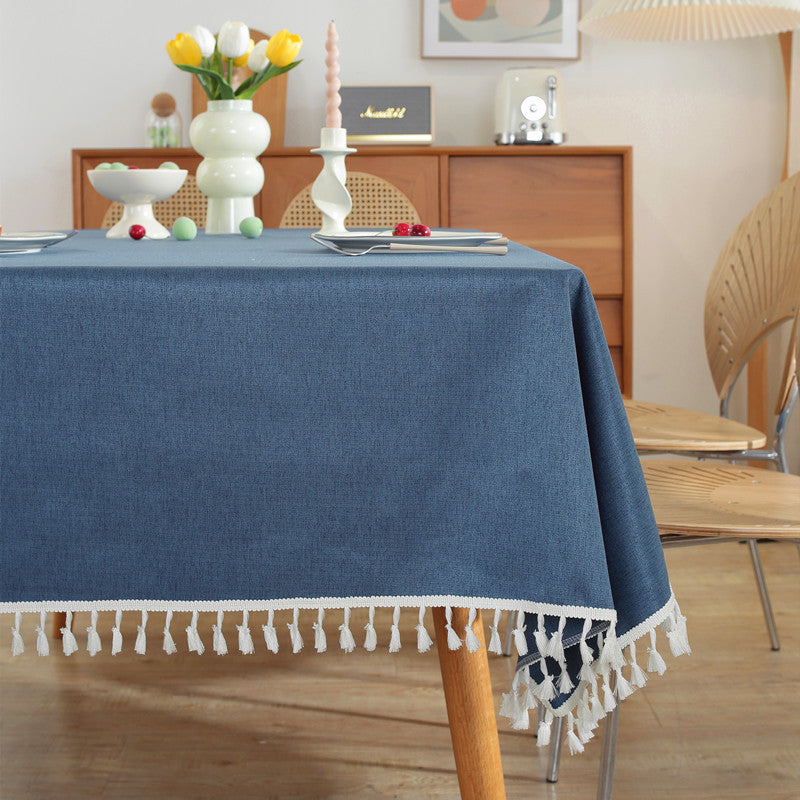 Elegante Quasten-Tischdecke