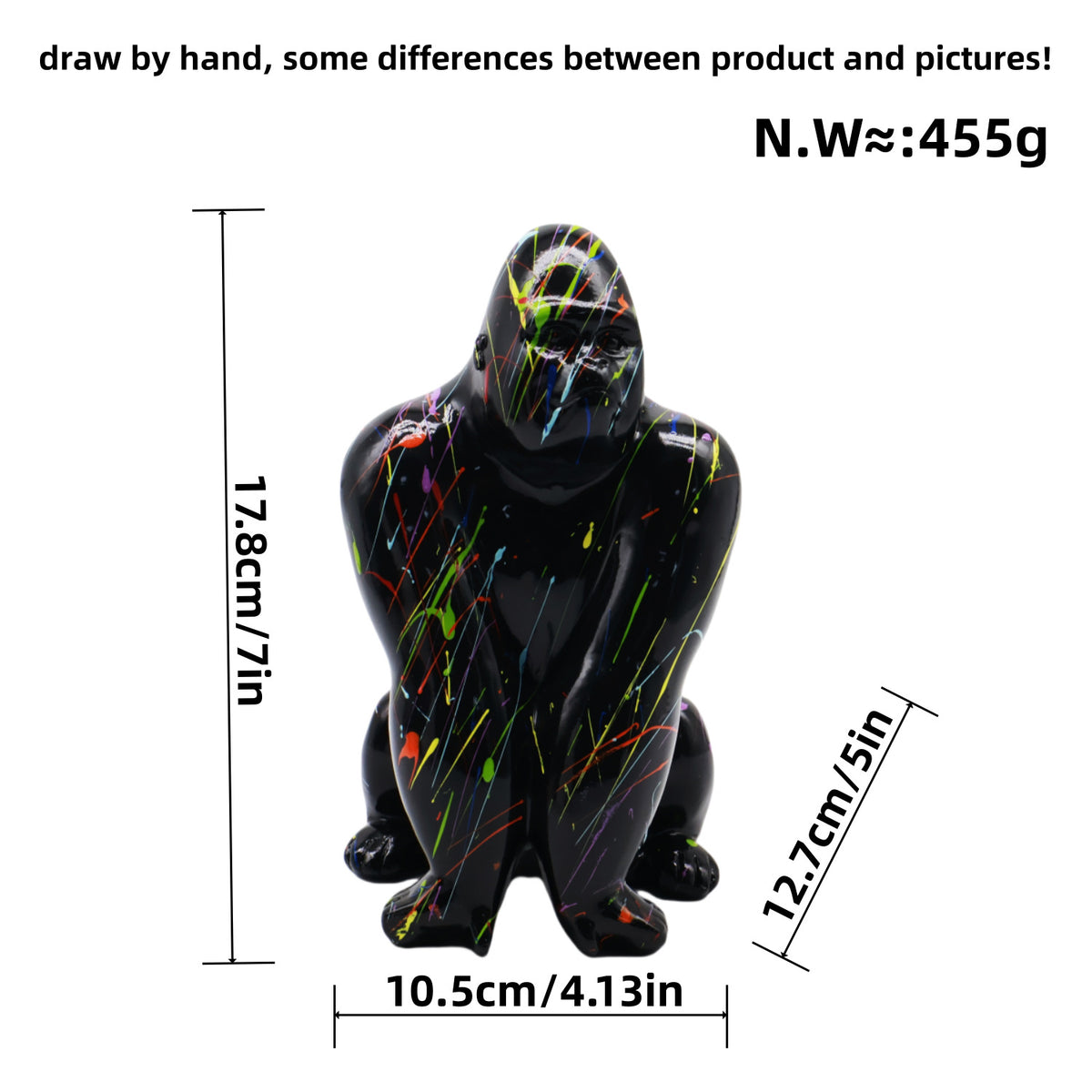 Kunstvolle Gorillaskulptur Brehn