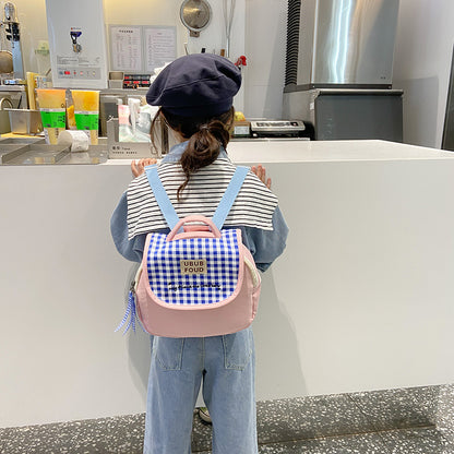 Süße Gingham-Muster isolierte Lunch Tasche Brehn