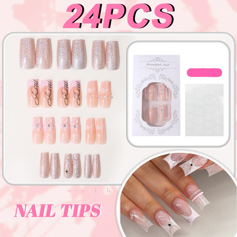 Schimmernde elegante Press-On-Nagelspitzen Brehn