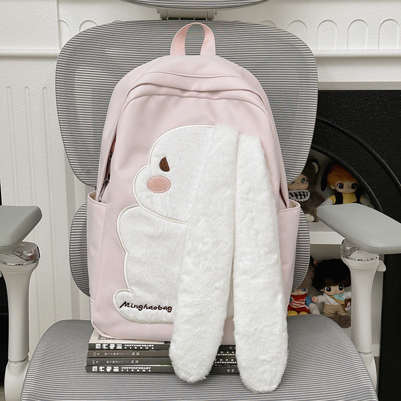 Niedlicher Hasen-Themen-Schulrucksack