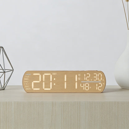 Digitaler Wecker mit Holzoptik und Temperaturanzeige Brehn