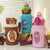 Damen isolierte Kinder-Trinkflasche mit ergonomischem Tragesystem und lustigem Tierdesign Brehn