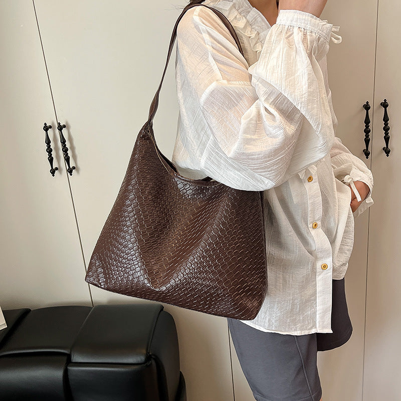 Elegante strukturiert Leder Hobo Handtasche Brehn