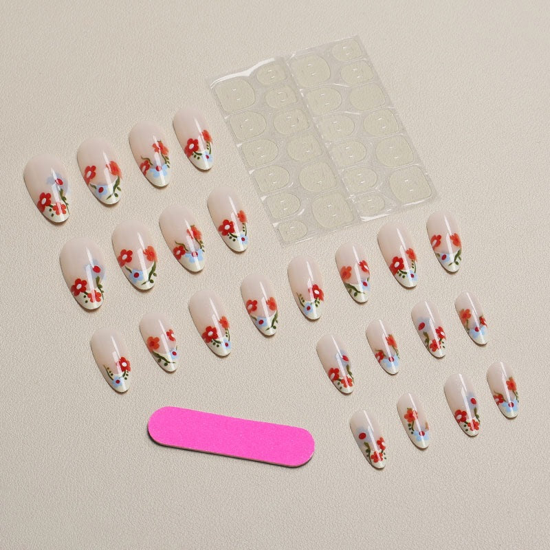 Blumiges Press-On Nagelset