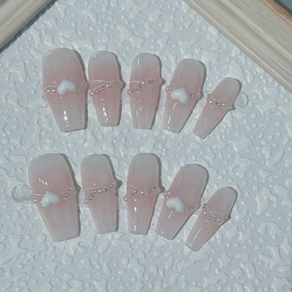 Elegantes 3D Dekoratives Druck-Nagelset