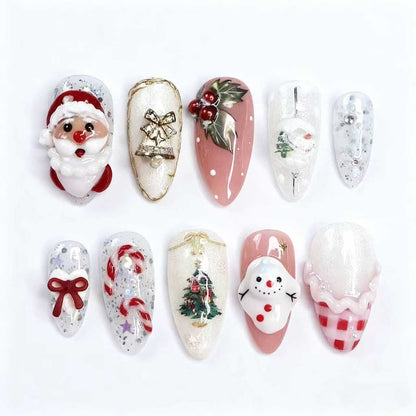 Festliches, urlaubsbezogenes Press-On-Nagelkunst-Set Brehn