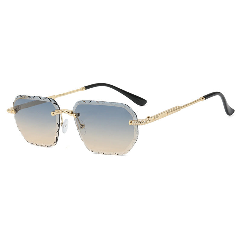 Damen geometrische Sonnenbrille mit verspiegelten Gläsern und robustem Rahmen Brehn