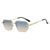 Damen geometrische Sonnenbrille mit verspiegelten Gläsern und robustem Rahmen Brehn