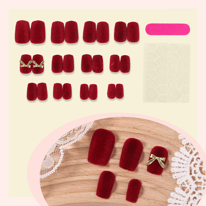 Velvet Press-On Nail Set Brehn