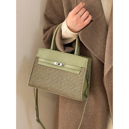 Elegante gewebte Handtasche mit abnehmbarem Schulterriemen