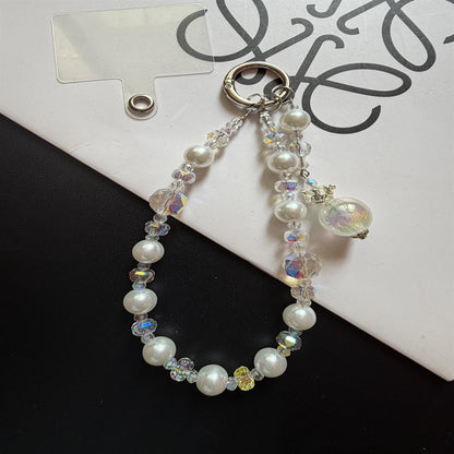 Elegante Perlen-Schlüsselanhänger mit Charm Brehn