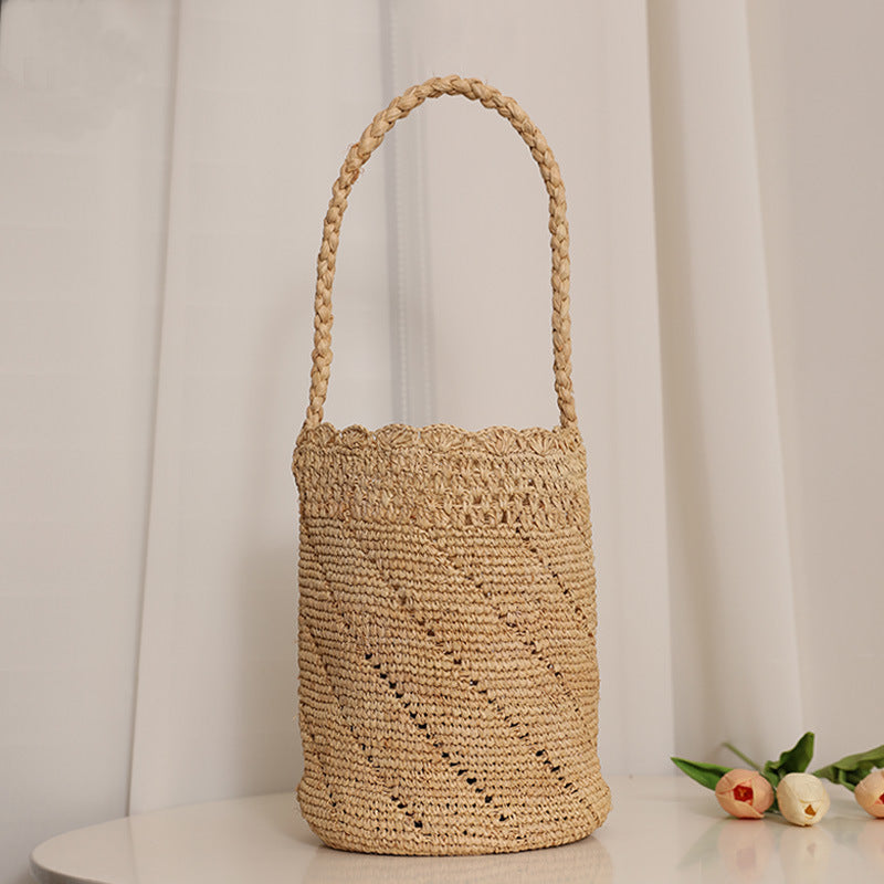 Damen Handgefertigte Basttasche mit eleganter Struktur Brehn