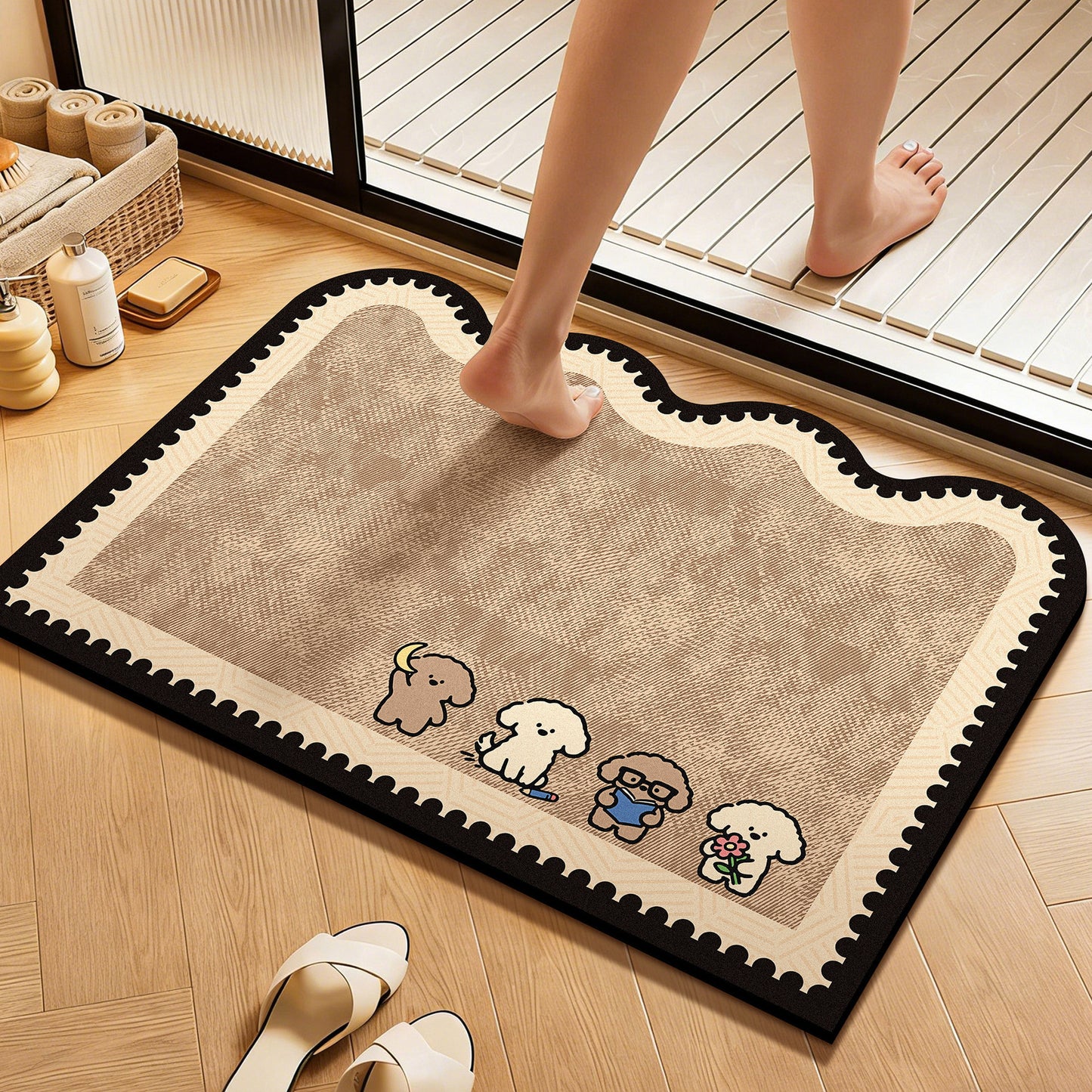 WoCute Cartoon Badematte Brehn