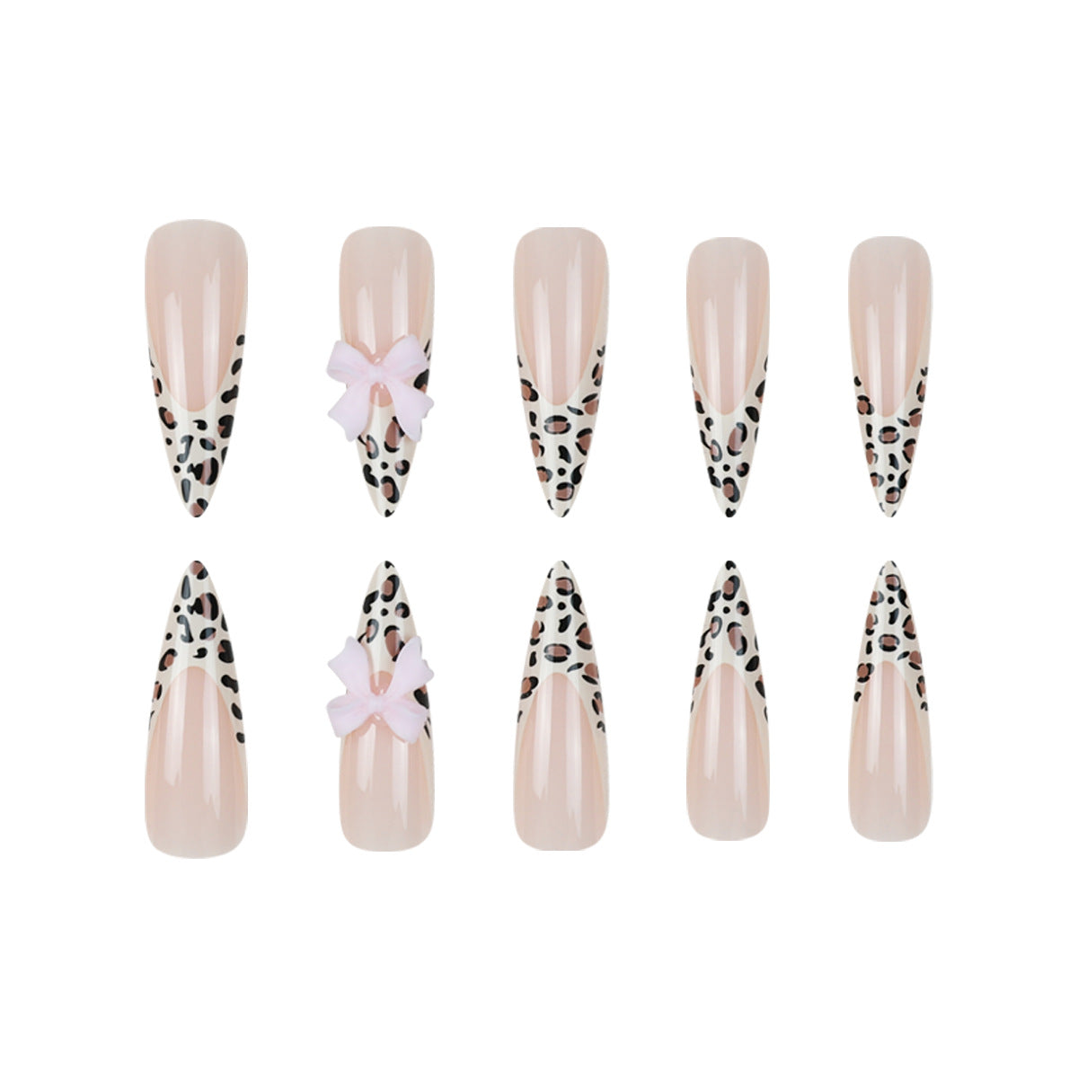 Stylische Stiletto Press-On Nagelkunst Brehn