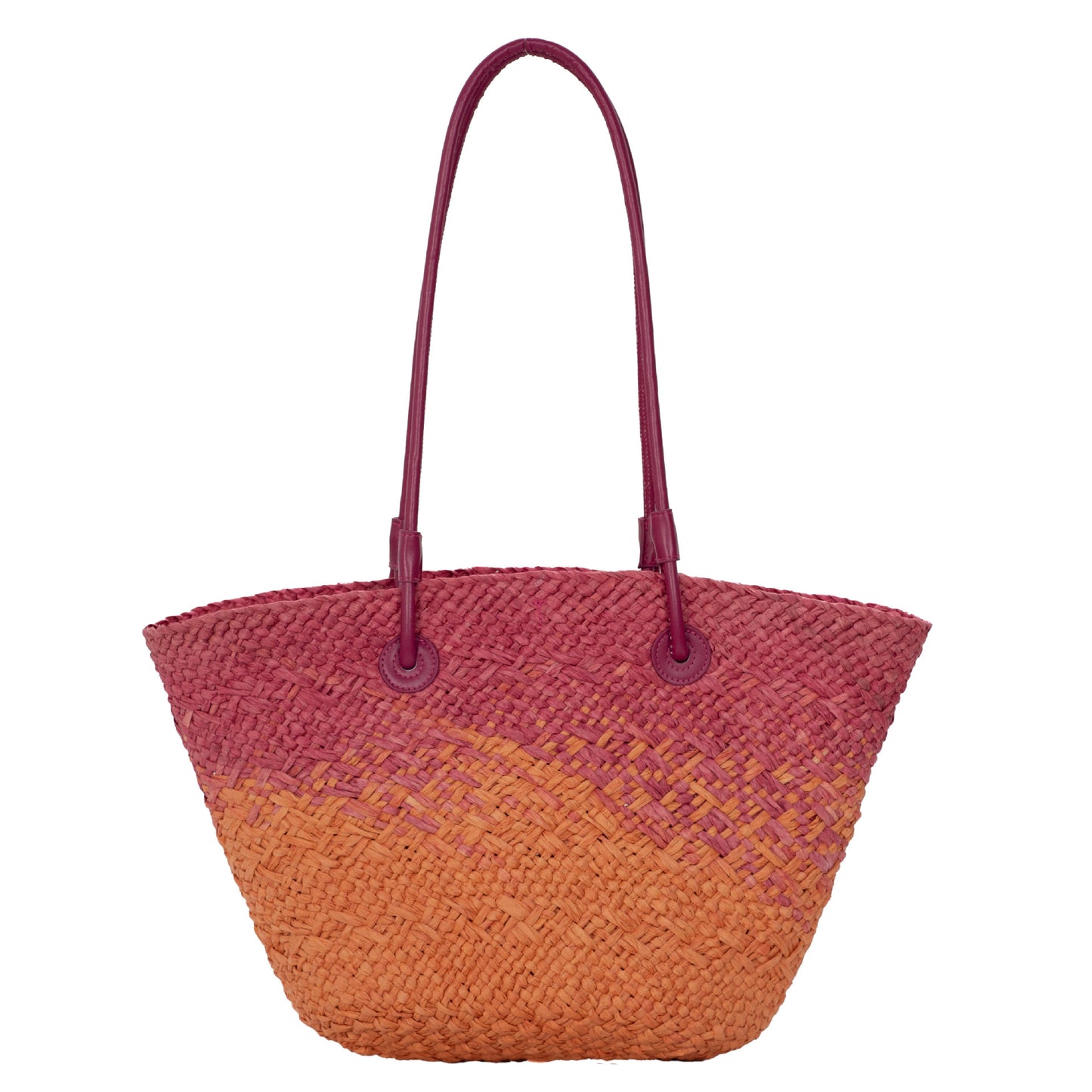 Elegante Handtasche Im Rattanstil mit Doppeltem Tragegriff Brehn