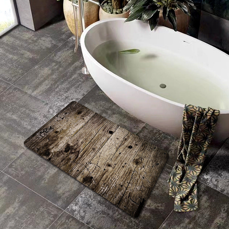 Natürliche Holzmaserung Badmatte Brehn