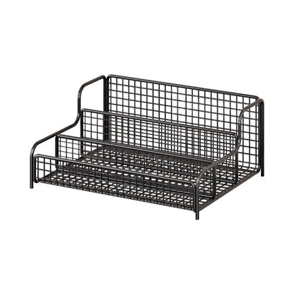Kompakter drei-reihiger Low-Profile Draht-Schuh-Organizer-Regal
