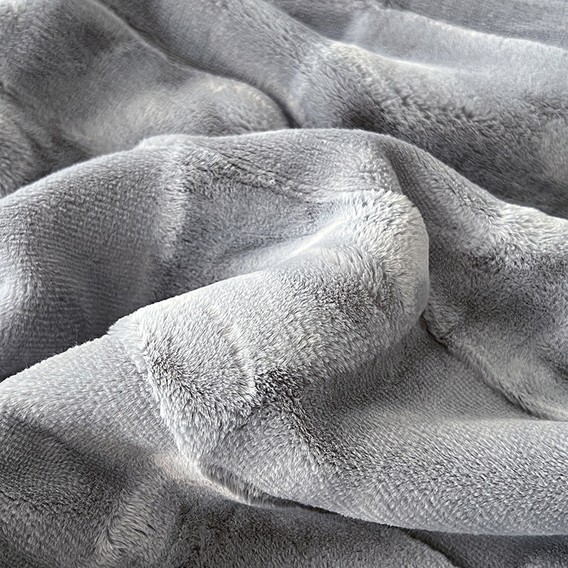 Strukturiert Patchwork Fleece Decke Brehn