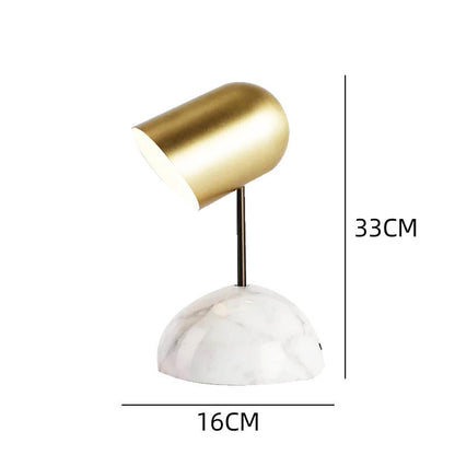 Stilvolle Tischlampe mit Marmorbasis und verstellbarem Schirm