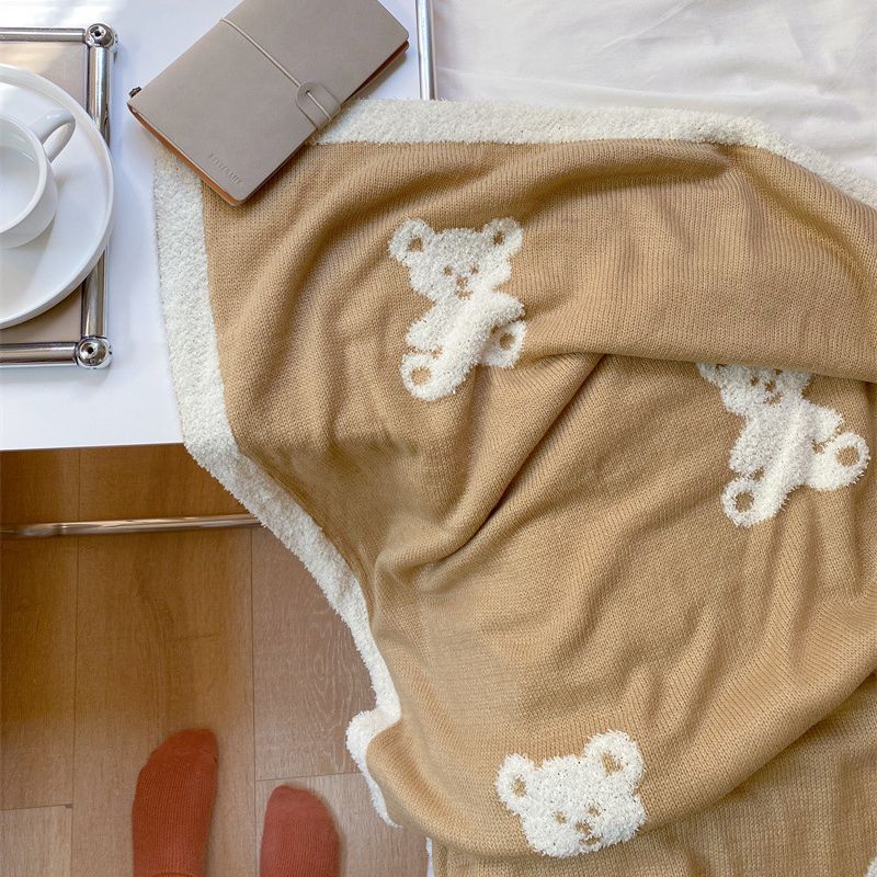 Unisex Kuscheldecke mit niedlichen Bärenmotiven Brehn