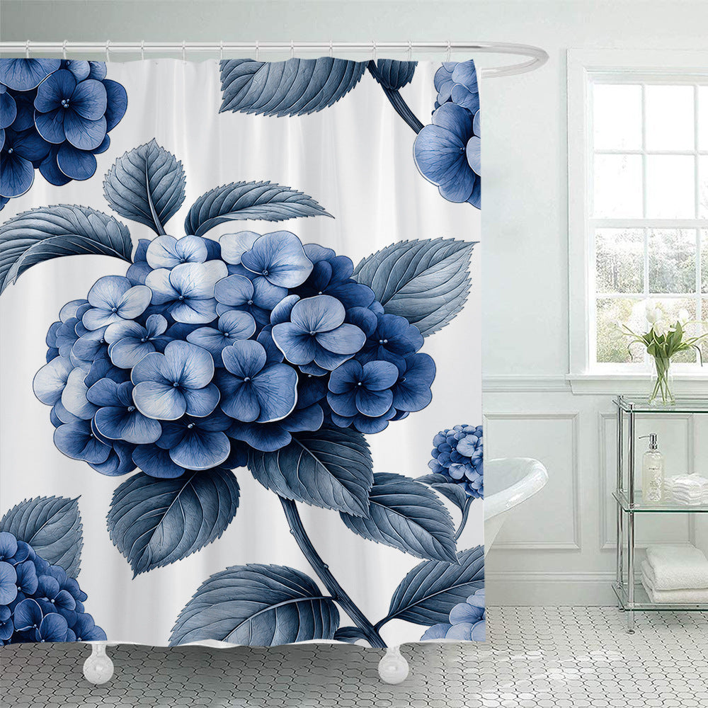 Floral-Hortensienmuster-Duschvorhang Brehn