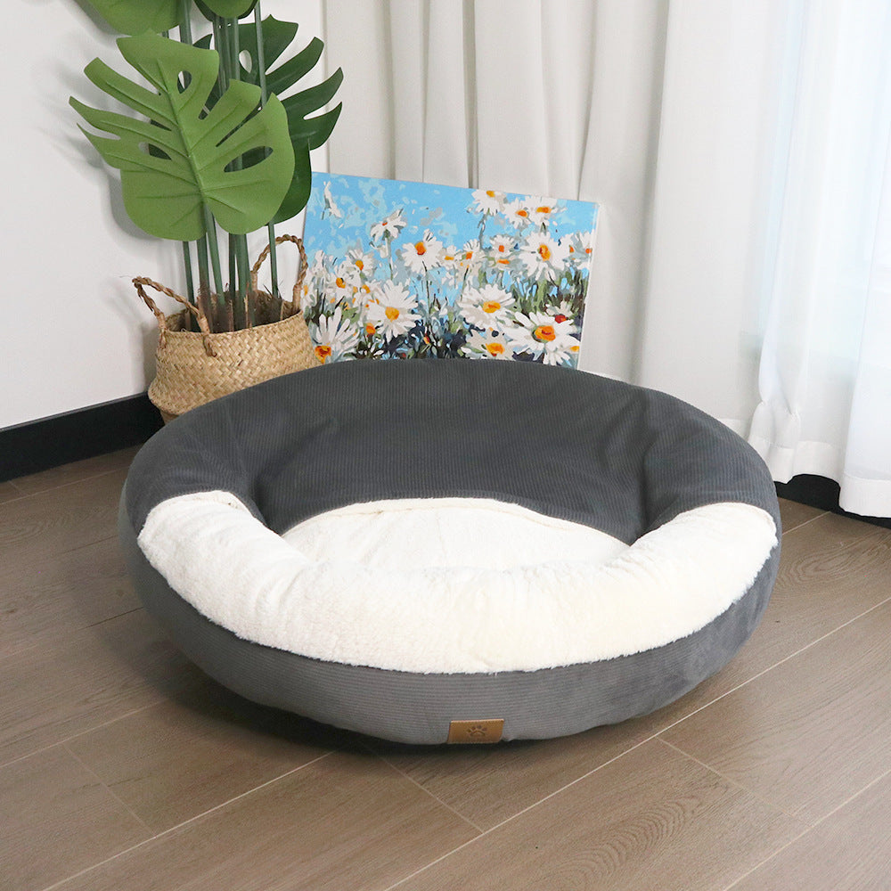 Rundes gepolstertes Hundebett