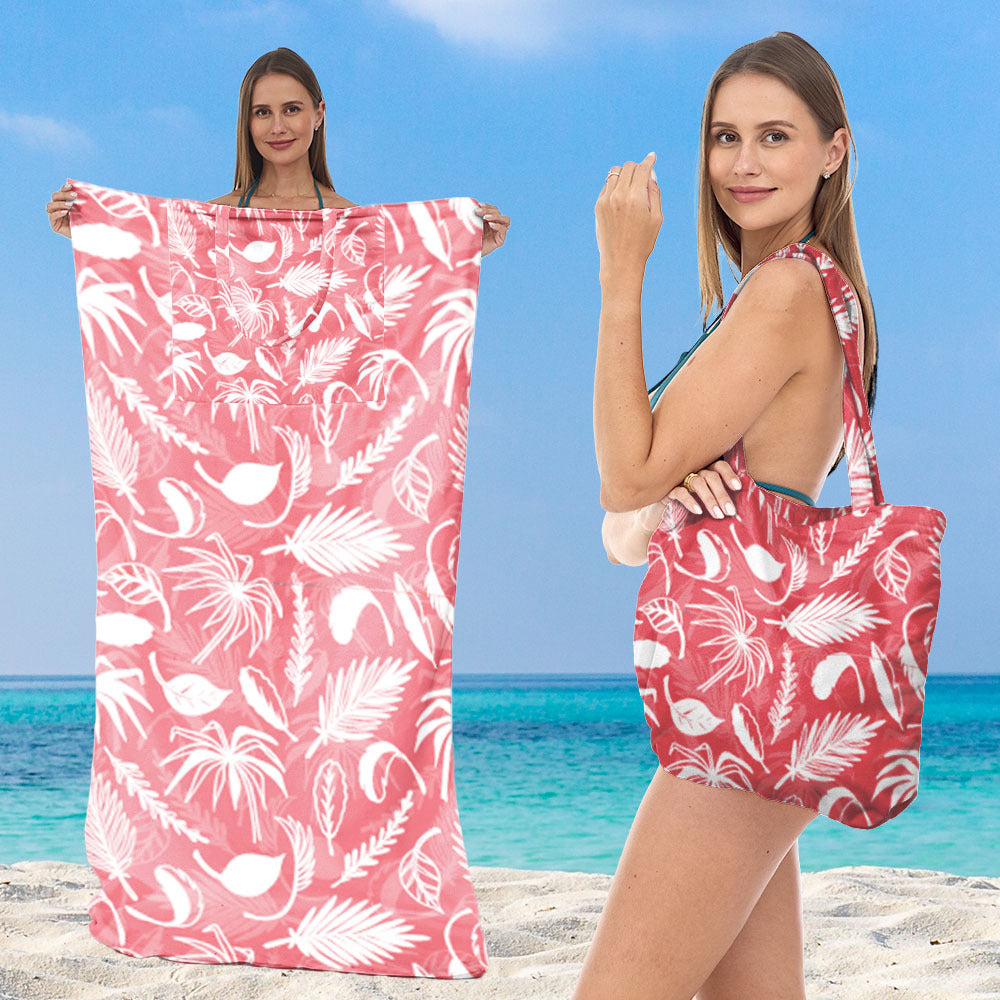 Multifunktionales Strandhandtuch mit integrierter Tragetasche Brehn