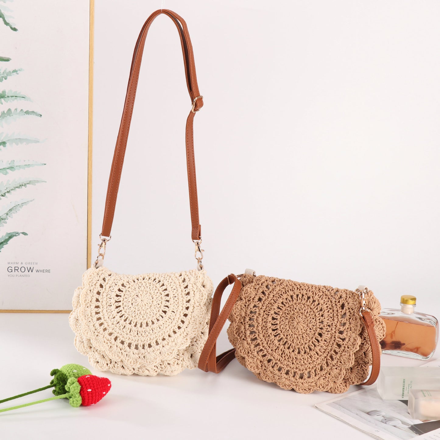 Häkeltasche mit Verspieltem Strukturdesign Brehn