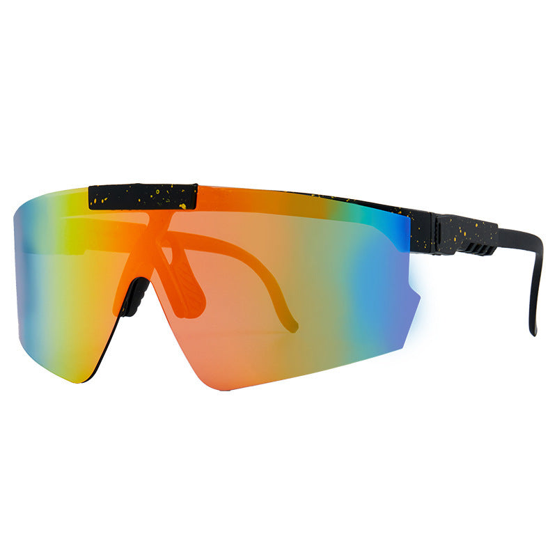 Damen Sport-Sonnenbrille im modernen Design mit großflächigen Gläsern Brehn