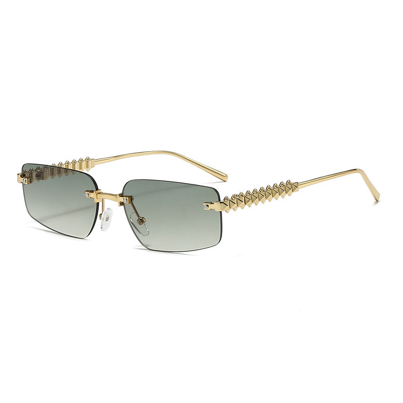 Damen modische rechteckige Brille mit extravaganten Akzenten Brehn