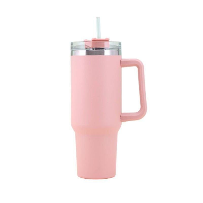 Damen Isolierter Trinkbecher mit Handgriff und Strohhalm Brehn