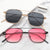 Damen modische geometrische Brille mit elegantem Metallrahmen Brehn