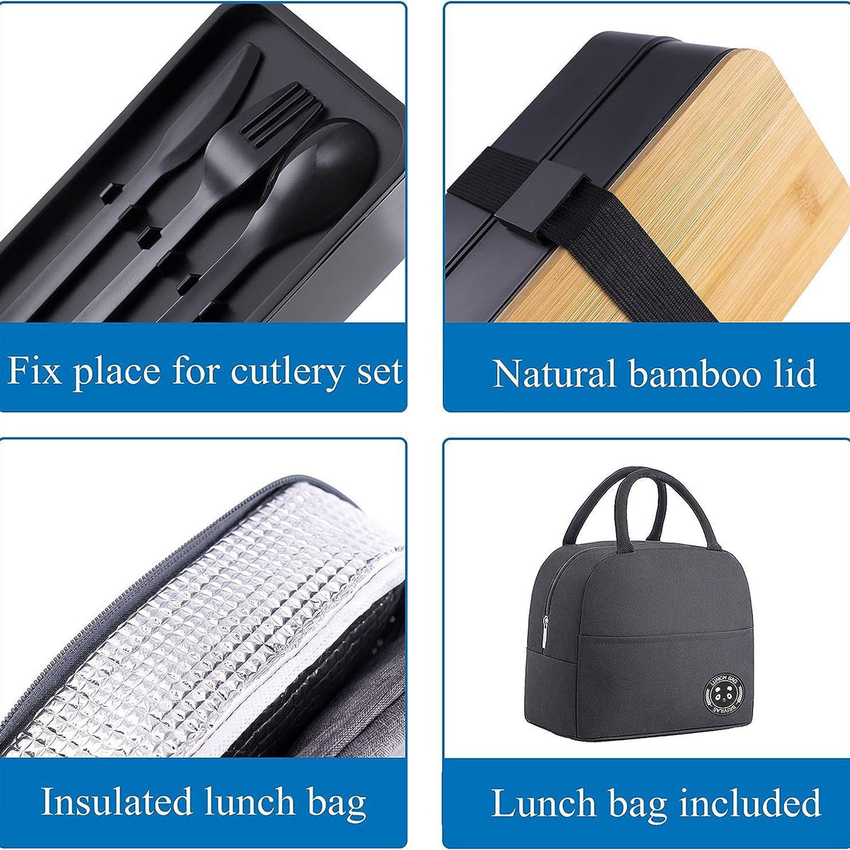 Umweltfreundliche doppellagige Bento-Lunchbox