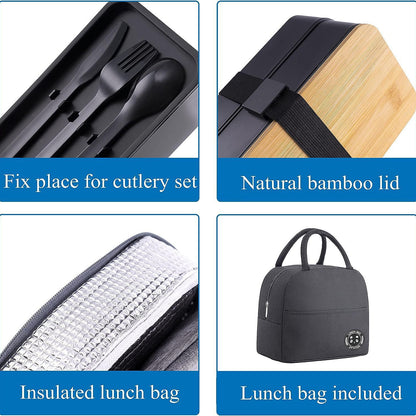 Umweltfreundliche doppellagige Bento-Lunchbox