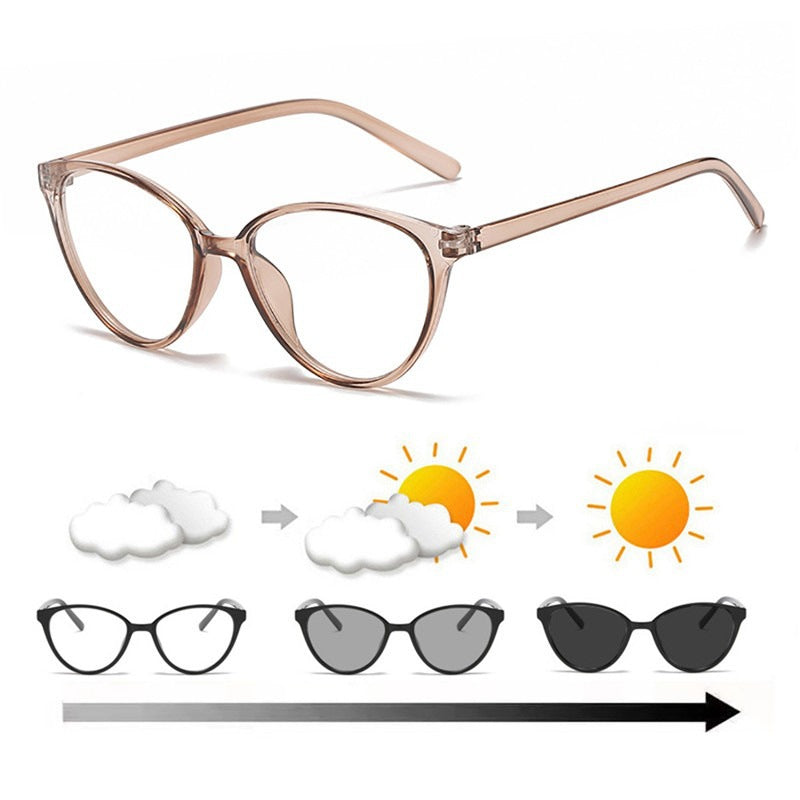 Damen modische lichtempfindliche Katzenaugenbrille Brehn