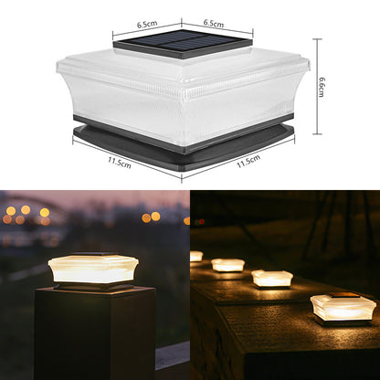 Niedrigprofil-Solar-Deckpost-Kappenleuchte mit warmem Ambiente-Leuchten Brehn
