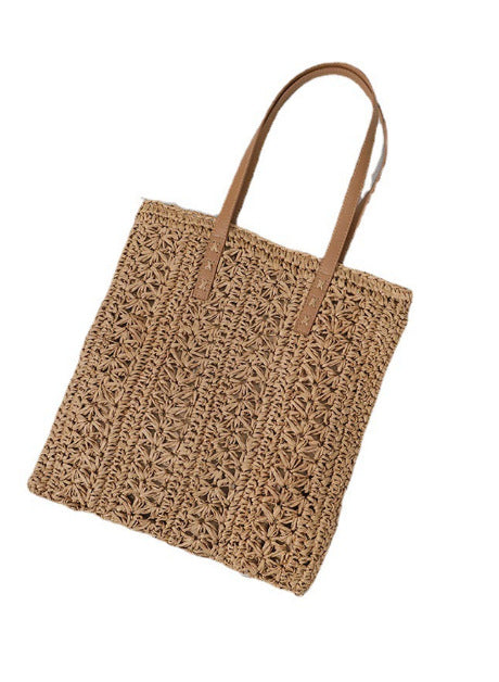 Damen Stylische Tragetasche aus geflochtenem Naturmaterial Brehn