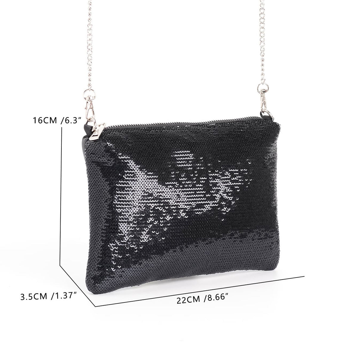 Elegante Clutch mit Glitzerdetails Brehn