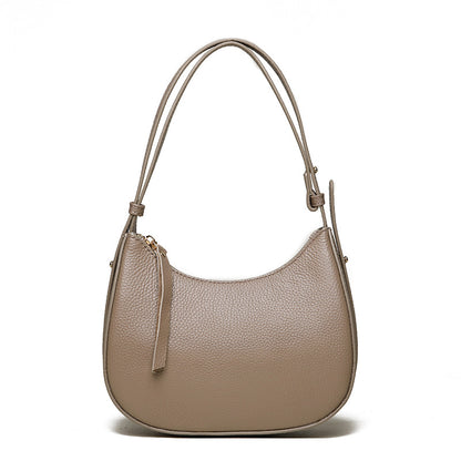 Stylische genarbte Leder-Hobo-Tasche Brehn