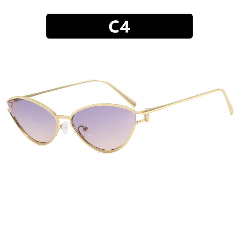 Damen Cat-Eye Sonnenbrille mit schützendem UV-Filter und elegantem Metallrahmen Brehn
